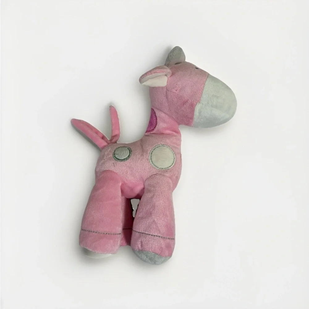 EUC Blankets & Beyond Pink Plush Giraffe Super Soft And Luxurious 10 Inch Lovie